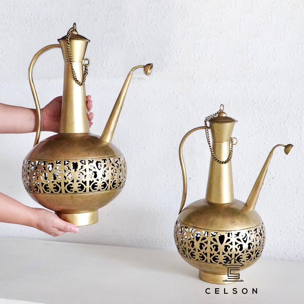 Sofia Antique Brass Lantern