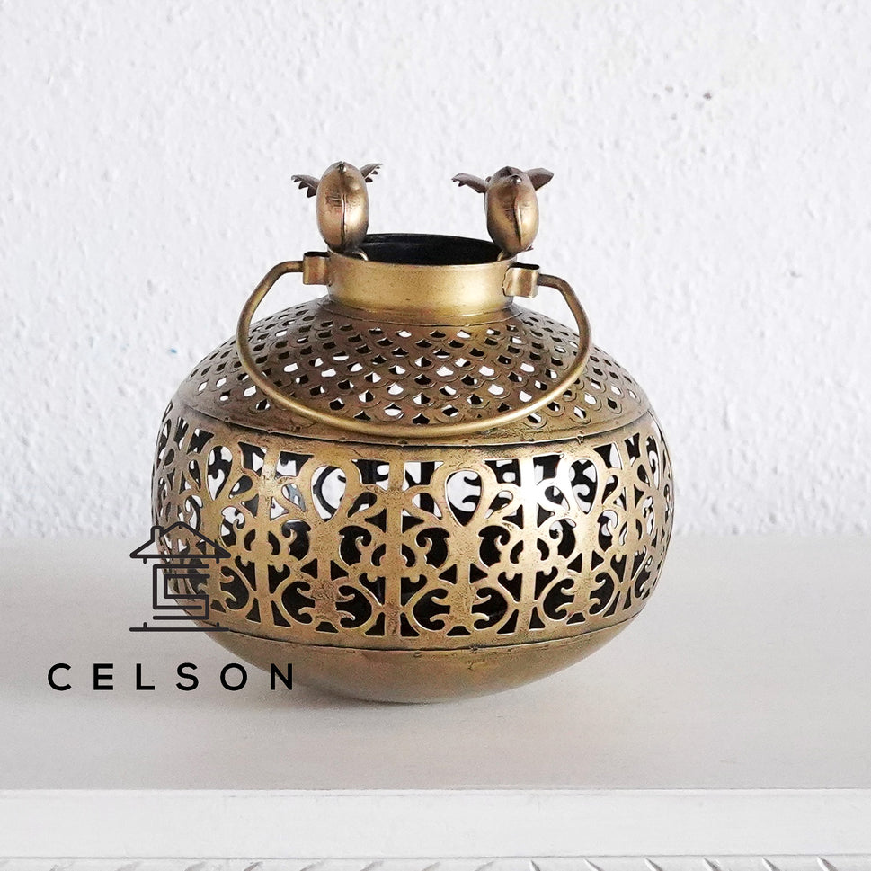 Kia Antique Brass Lantern