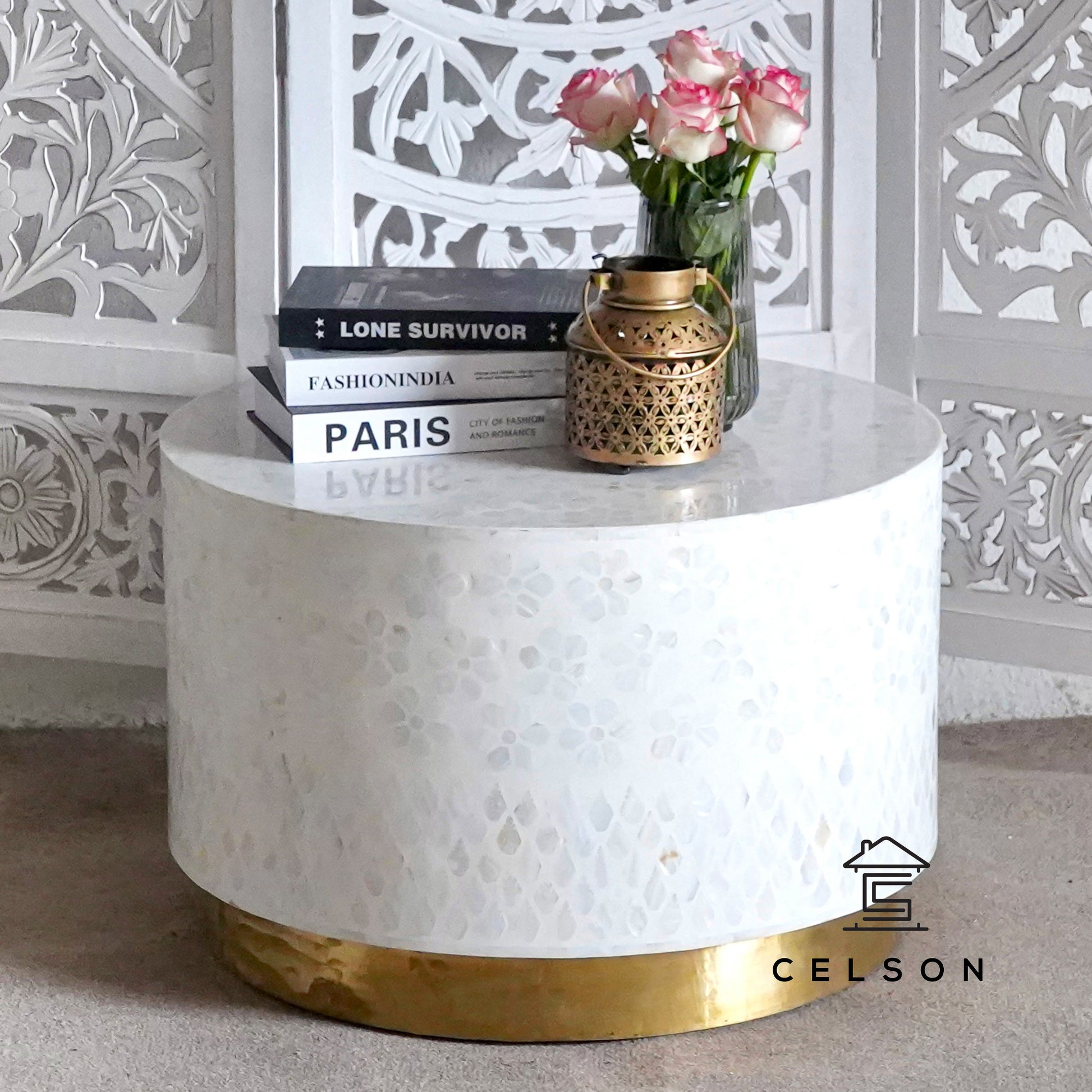 Joy Mother of Pearl Inlay Coffee Table