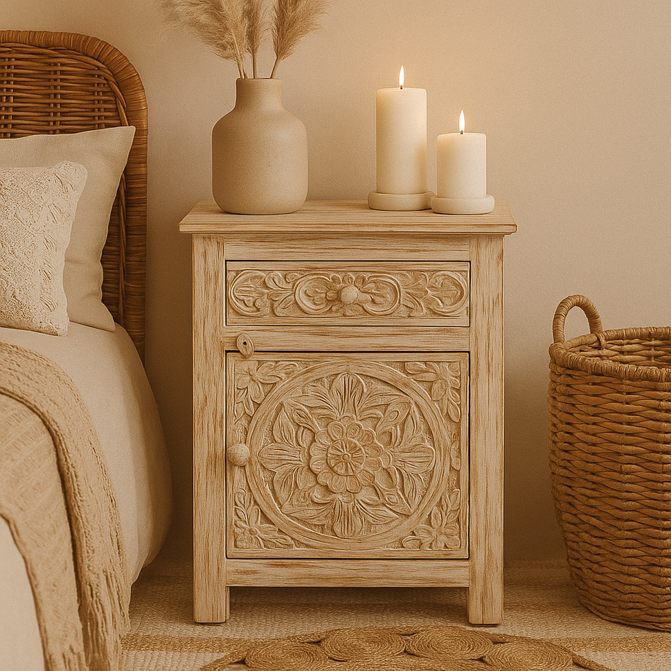 Diane Wooden Bedside