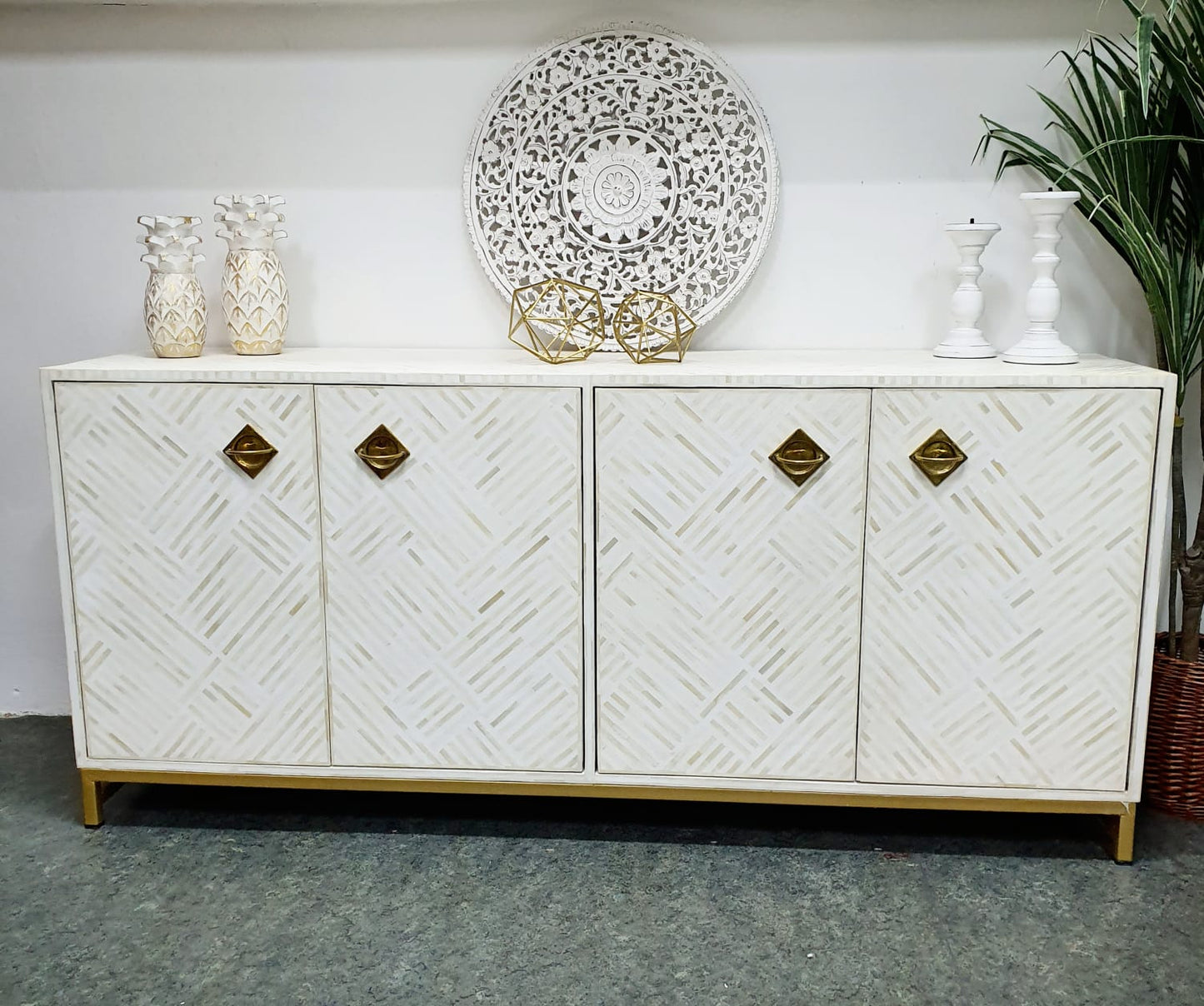 Chaanila Bone Inlay Side Board