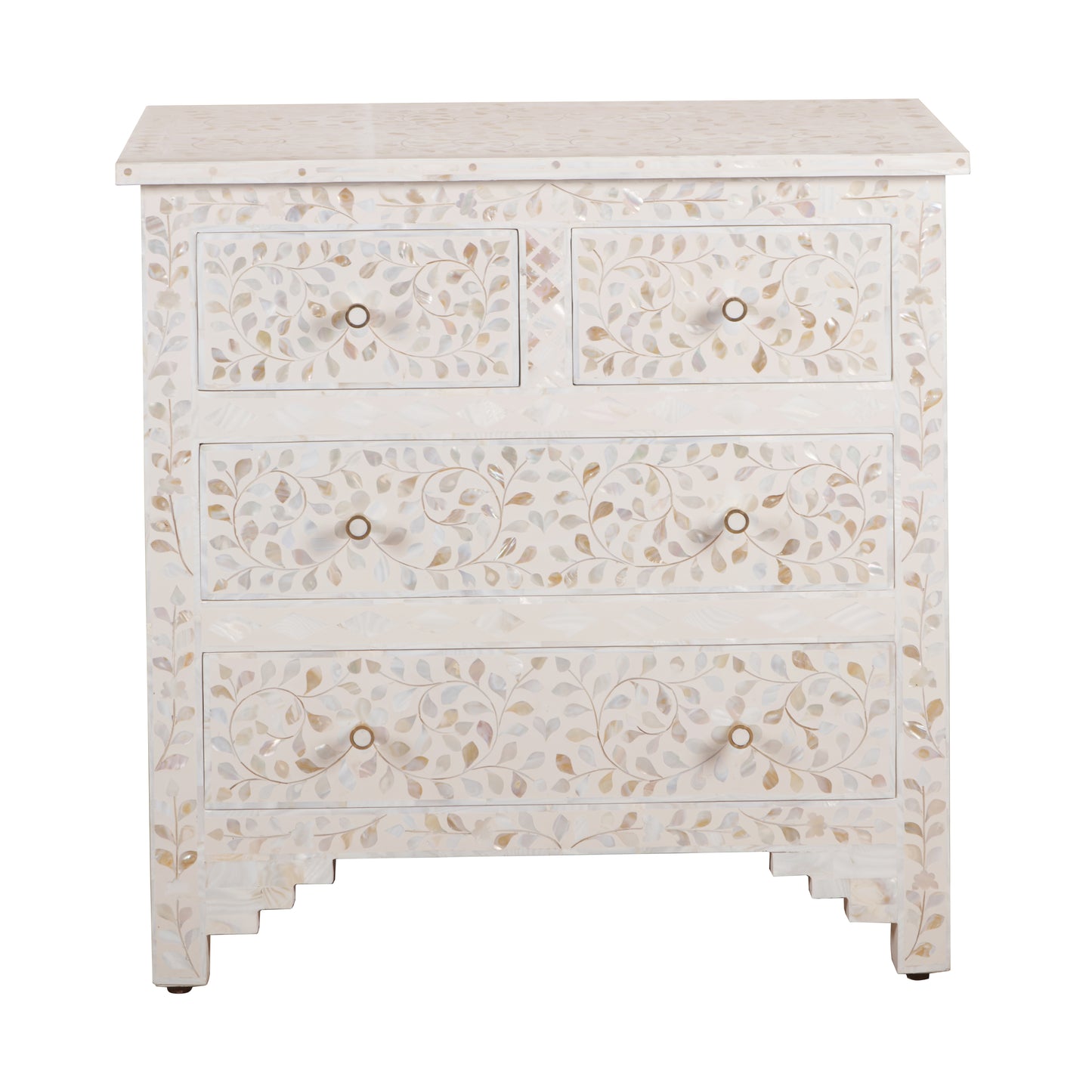 Leo Mother of Pearl  Inlay Chest of Drawer