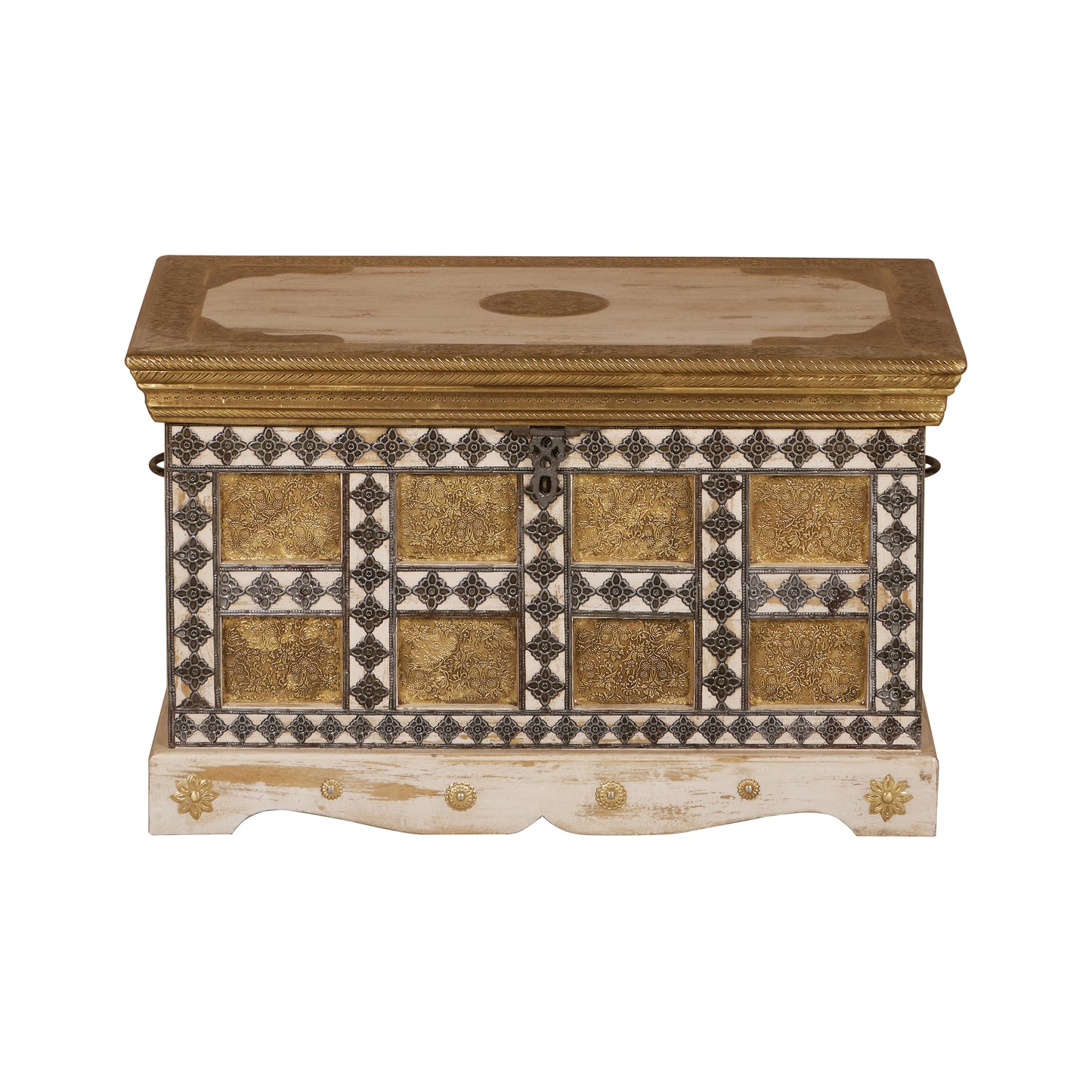 Coretz Hand Carved Storage Trunk