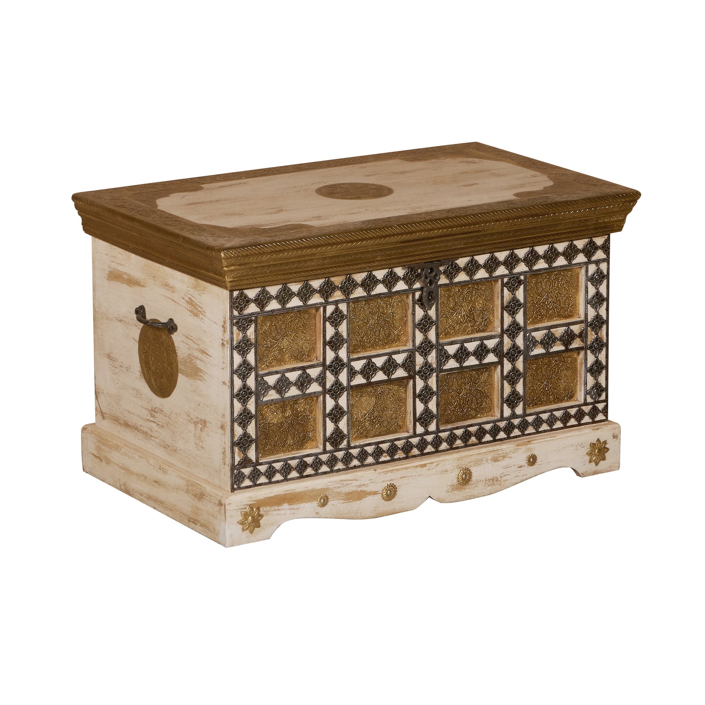 Coretz Hand Carved Storage Trunk