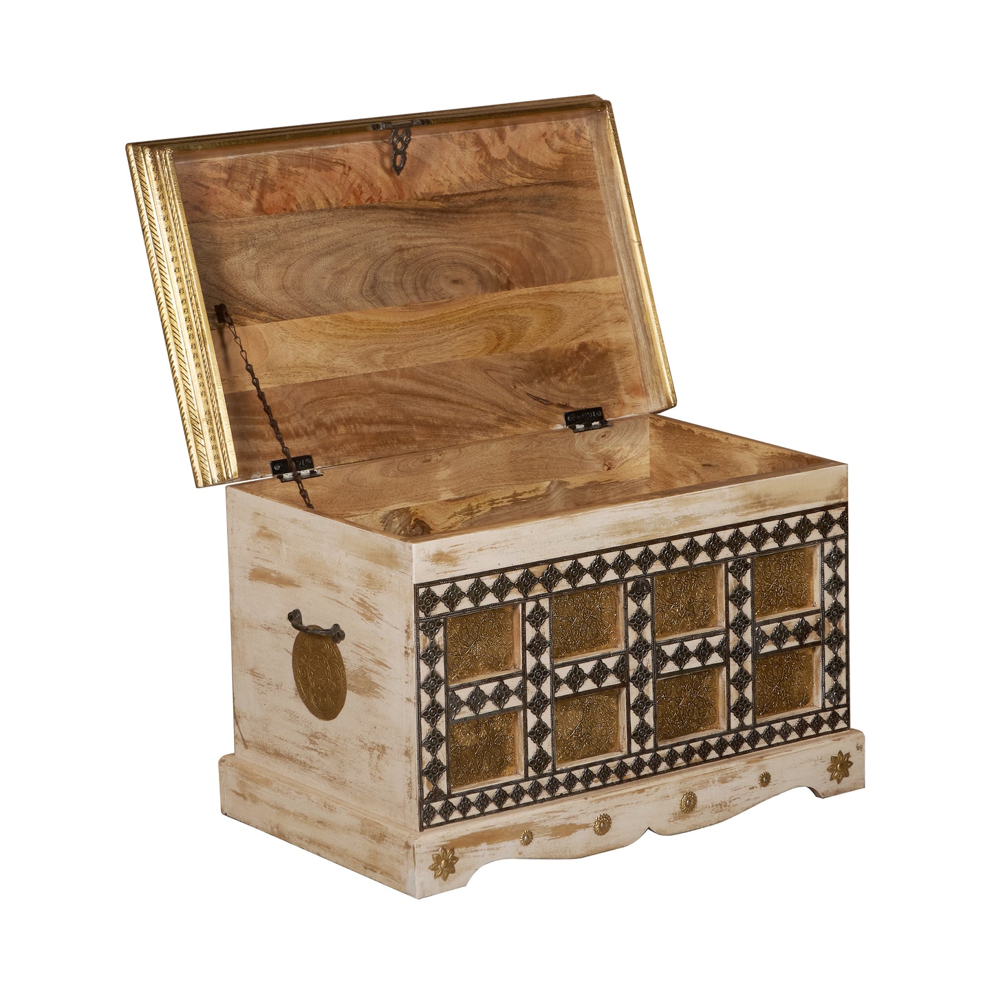 Coretz Hand Carved Storage Trunk