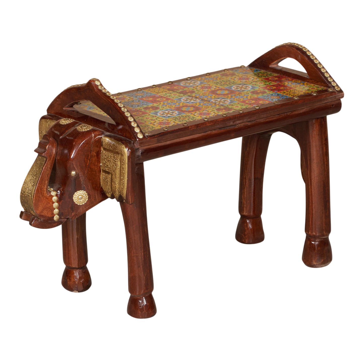 Elliana Wooden Hand Carved Stool
