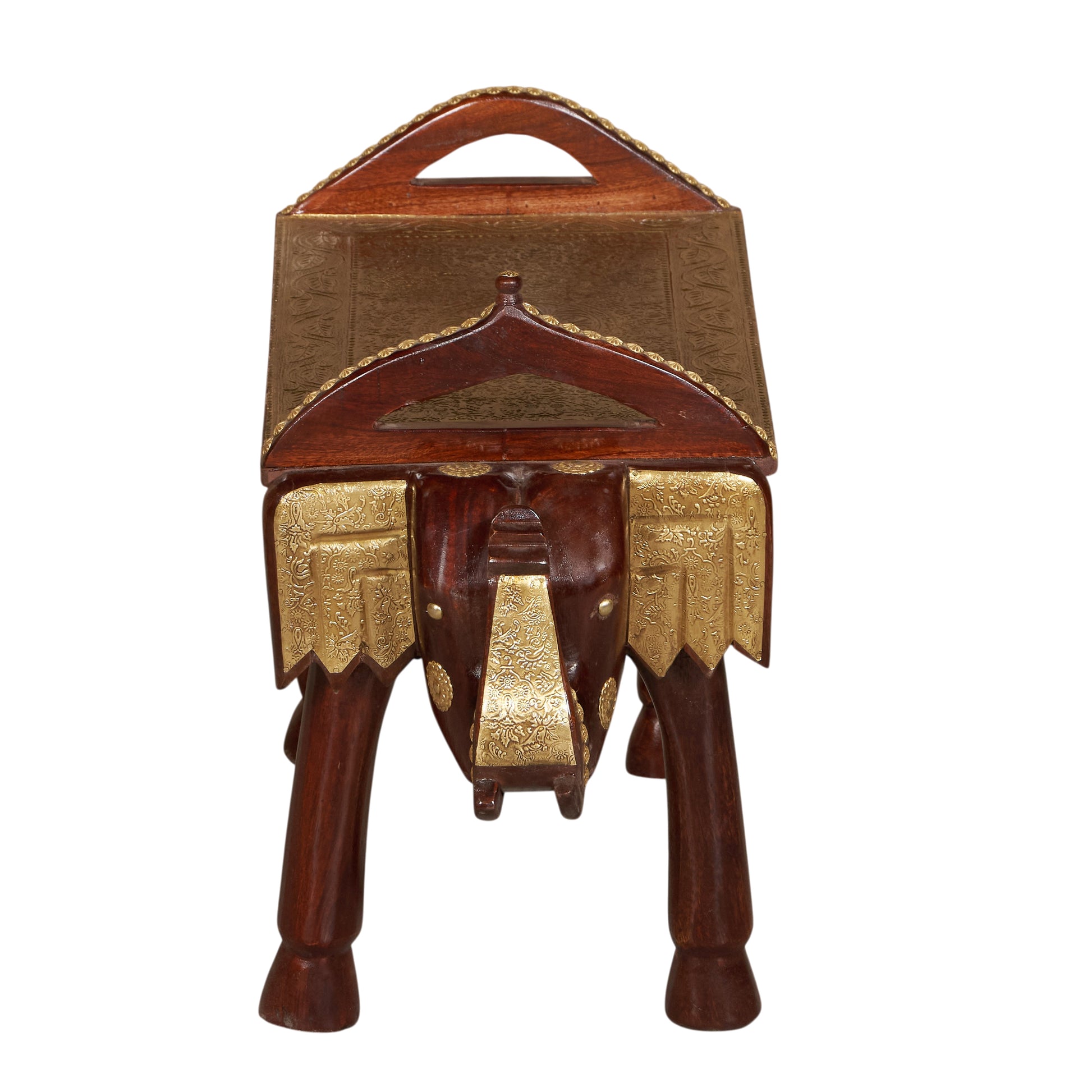 Elliana Wooden Hand Carved Stool