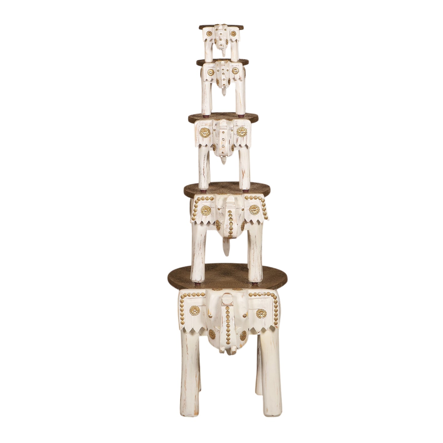 Renuka Wooden  Elephant Stool