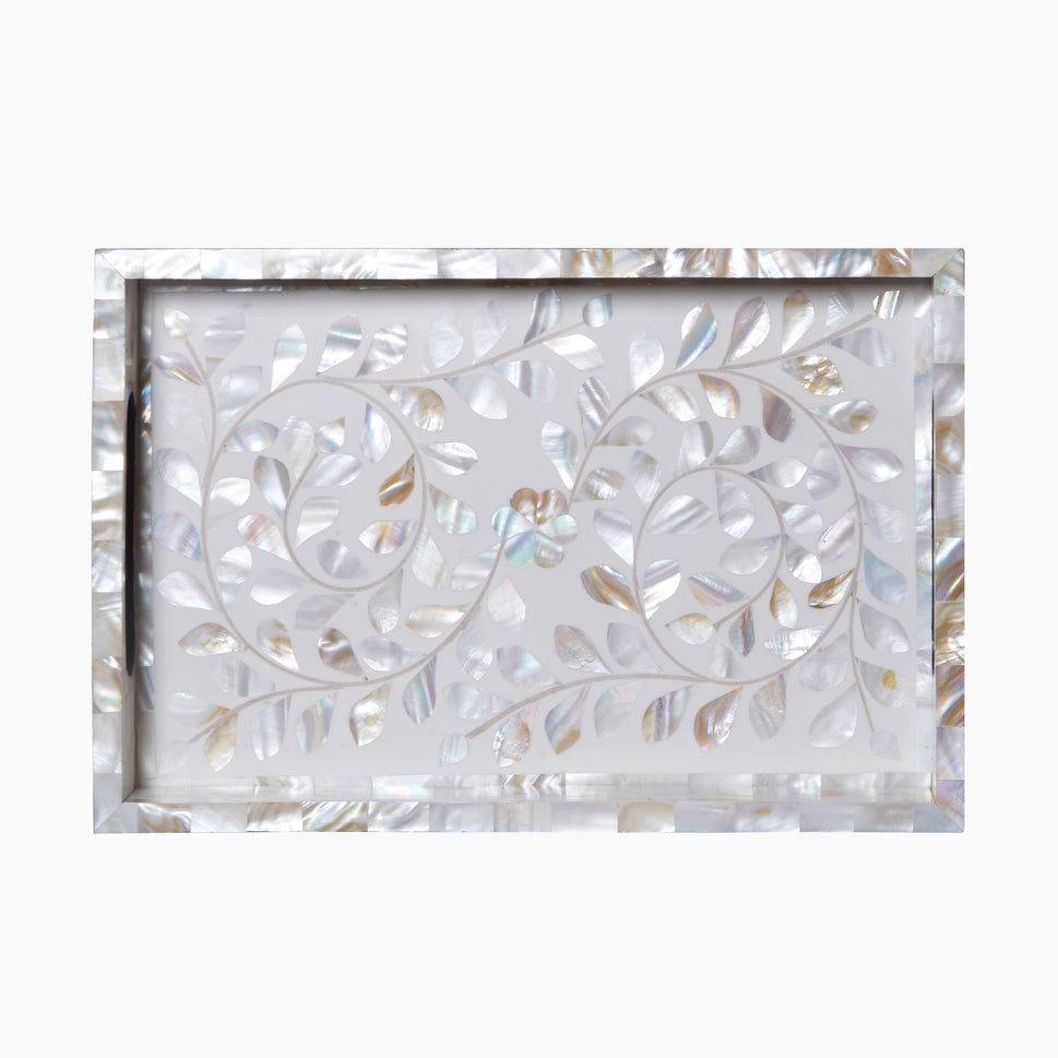 Romy Mother of Pearl Inlay Tray with Tray