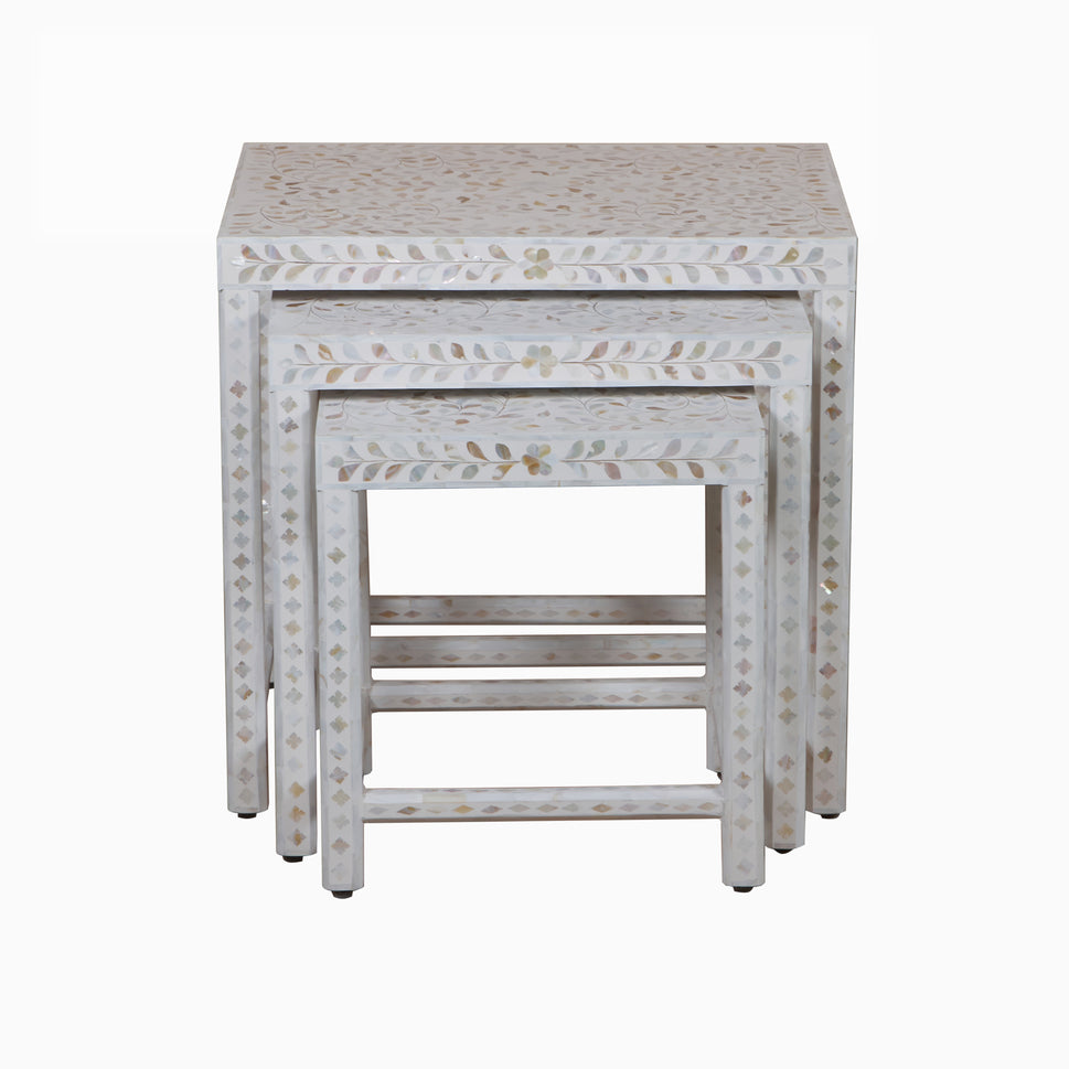 Liam Mother of Pearl Inlay Nesting Table