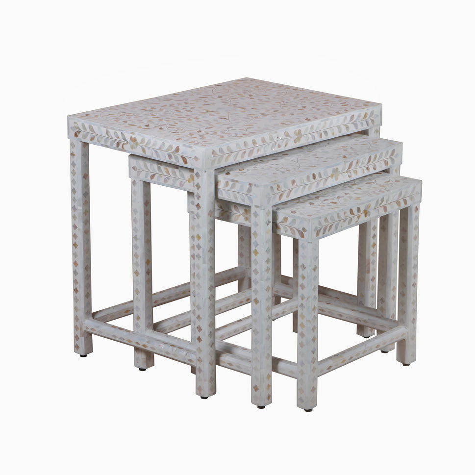 Liam Mother of Pearl Inlay Nesting Table