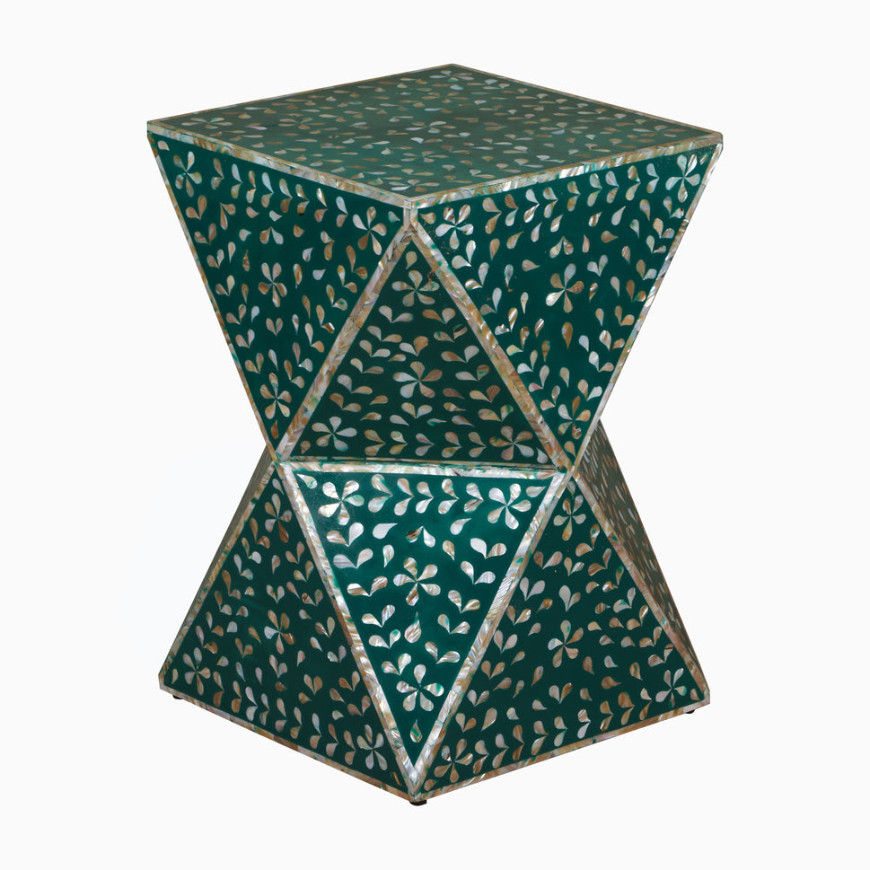 Lathen Mother of Pearl Inlay Stool