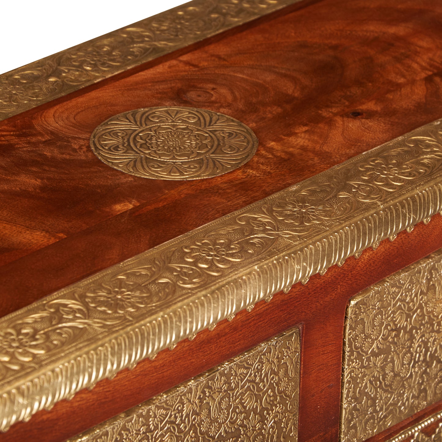 Gadle Brass Inlaid Console Table
