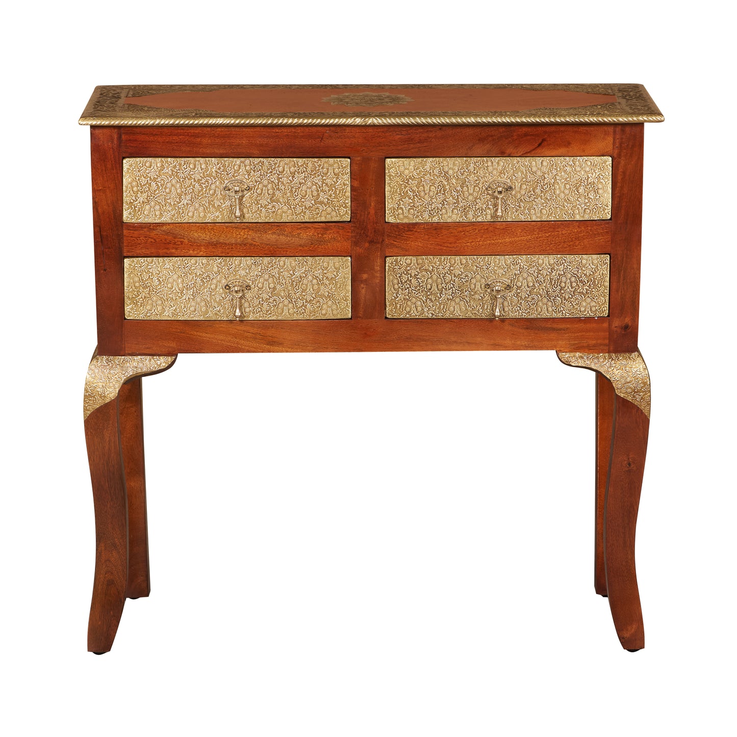 Eppaa Brass Inlaid Console Table