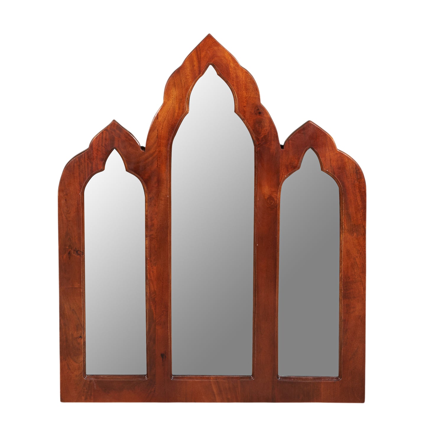 Addex Hand Carved Wooden Arch Mirror