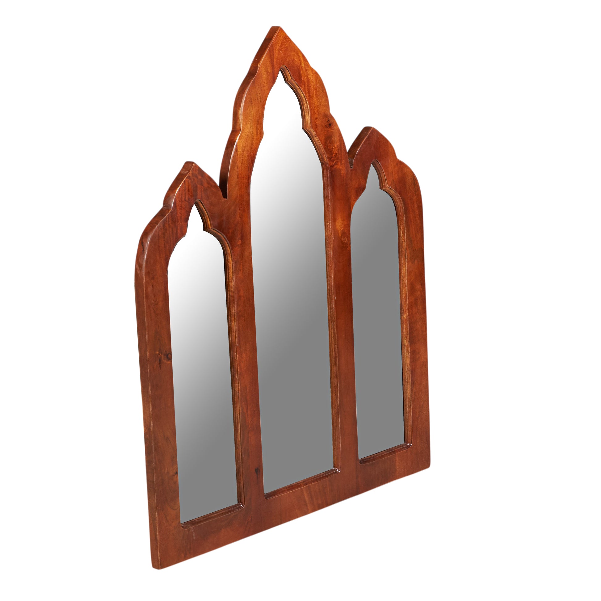 Addex Hand Carved Wooden Arch Mirror