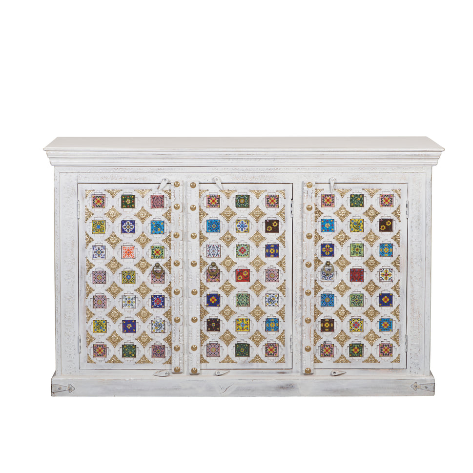 Emma Hand Carved Wooden Sideboard