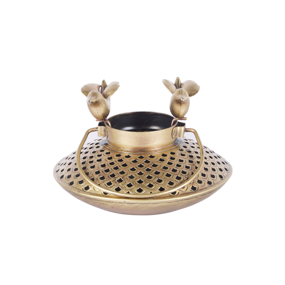 Theo Antique Brass Lantern