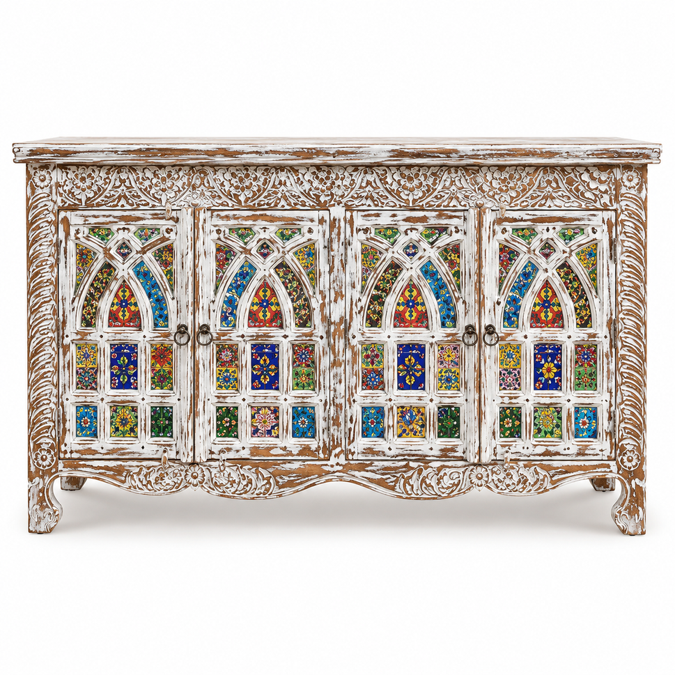 Nora Multi color Tile Sideboard