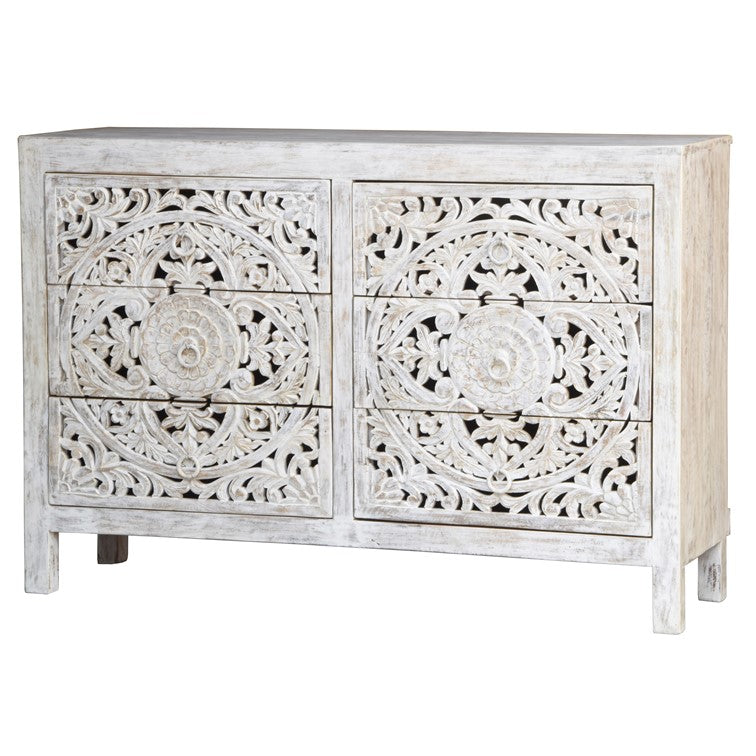 Elyana Carved Wooden Dresser