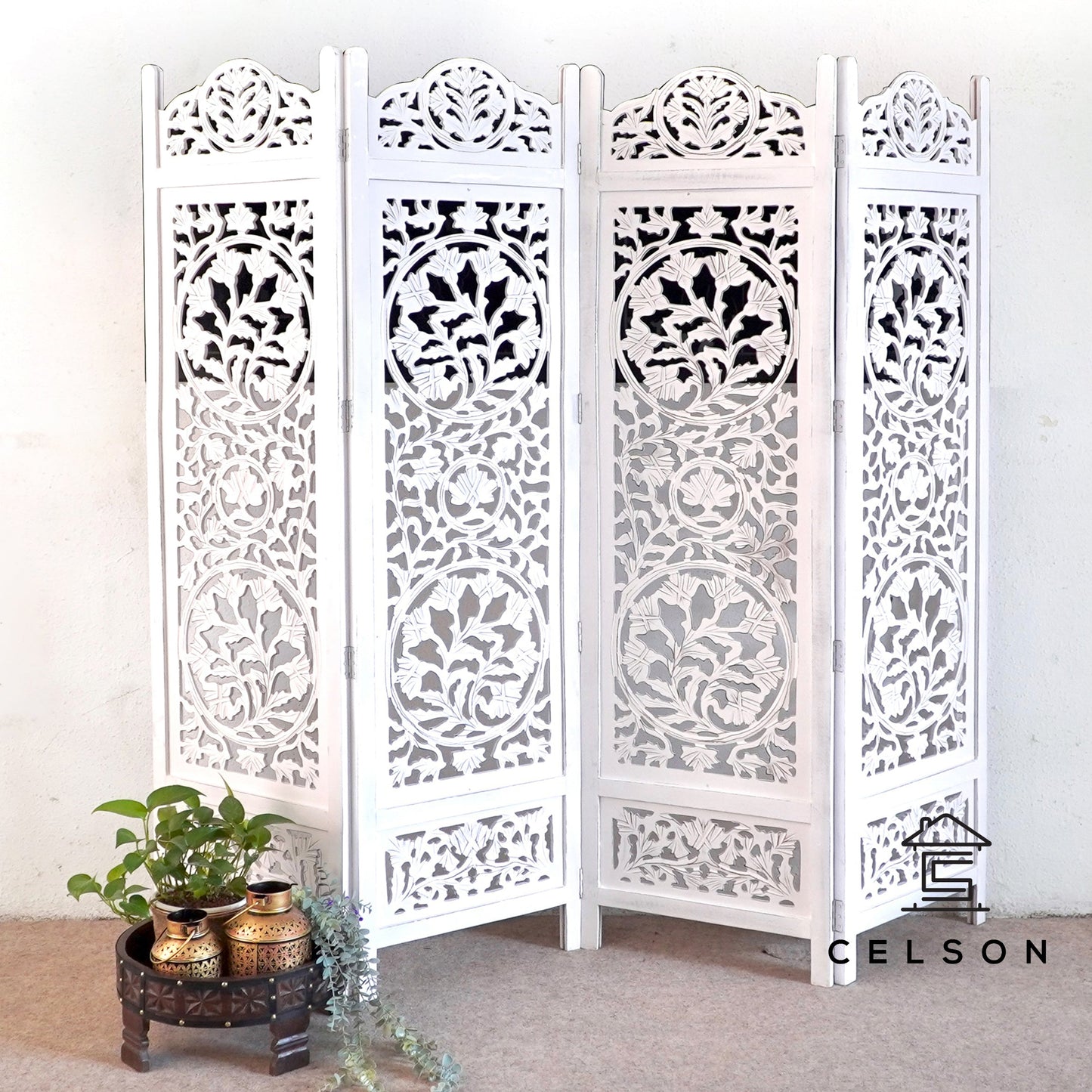 Ava Carved Room Divider