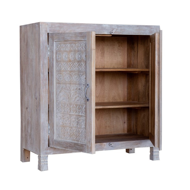 Anna Carved Wooden Chest