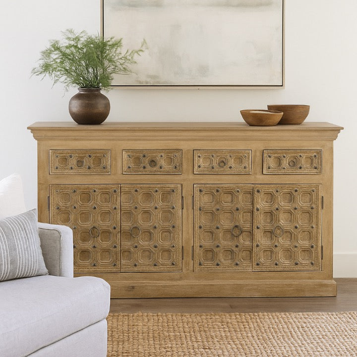Zee Hand Carved Wooden Buffet