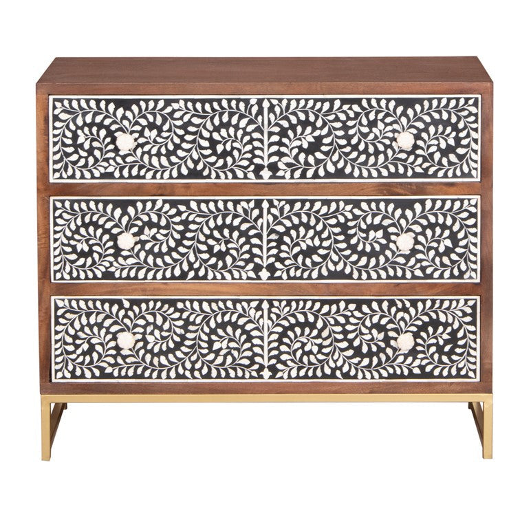 Riva Bone Inlay Chest of Drawer