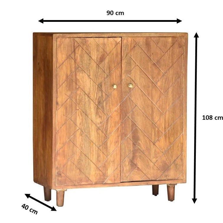 Keith Carved Wooden Cabinet
