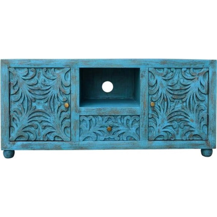 Dutton Wooden Hand Carved TV Cabinet