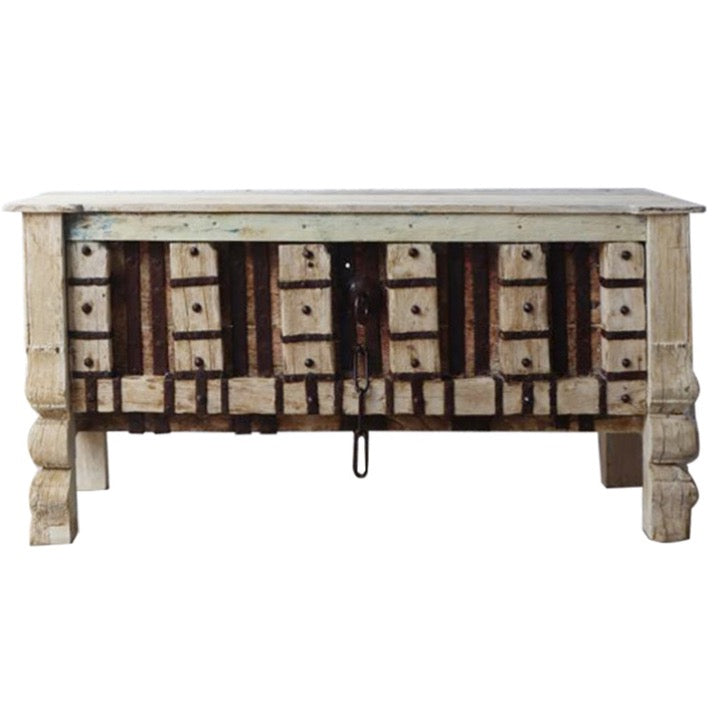 Saina Hand Carved Wooden Console Table