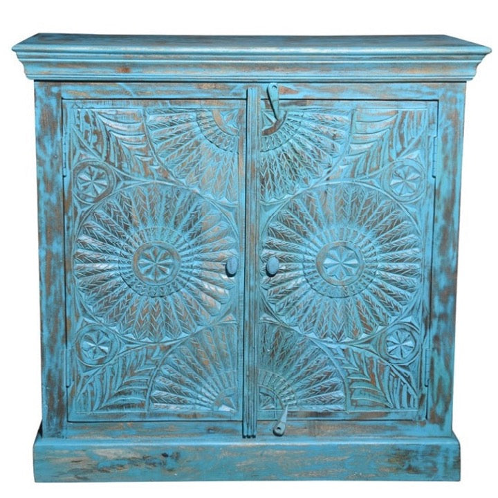 Therica Wooden Carved Chest
