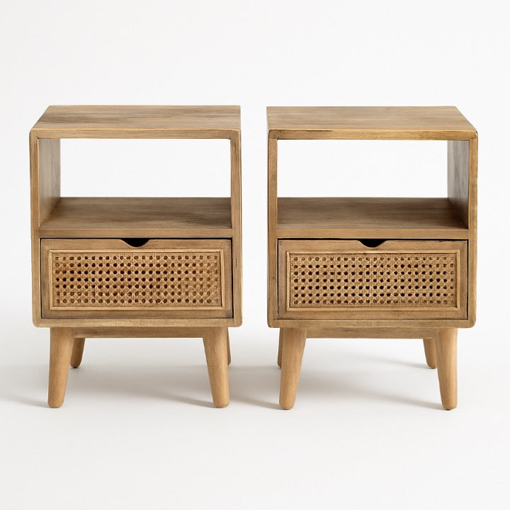 Hugo Hand Carved Wooden Bedside