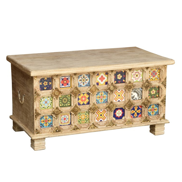 Robin Carved Tile Trunk