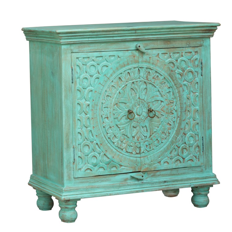 Jiya Carved Wooden Cabinet