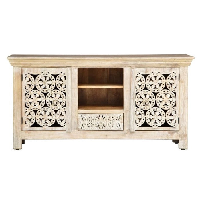 Linehan Hand Carved Wooden TV Cabinet