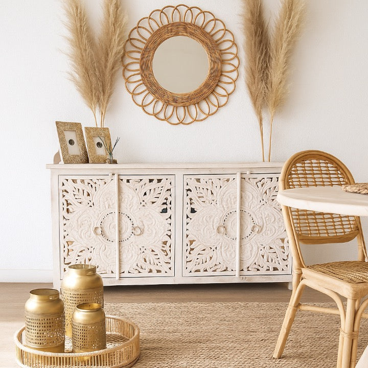 Alia Hand Carved Wooden Sideboard