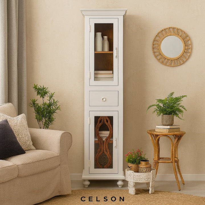 Violet Hand Carved Wooden Bookshelves