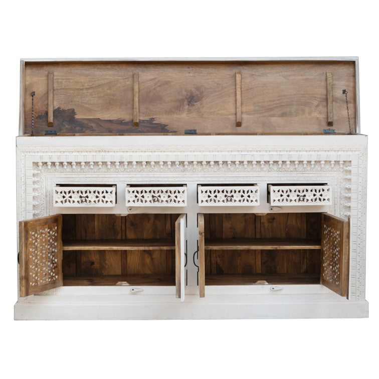 Chen Hand Carved Wooden Sideboard