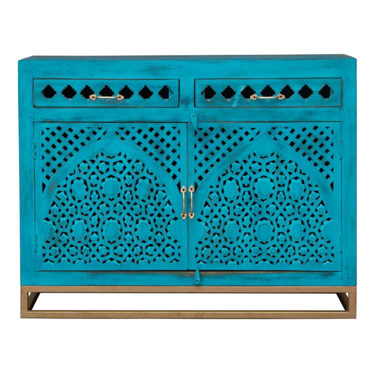 Jade Carved Wooden Cabinet