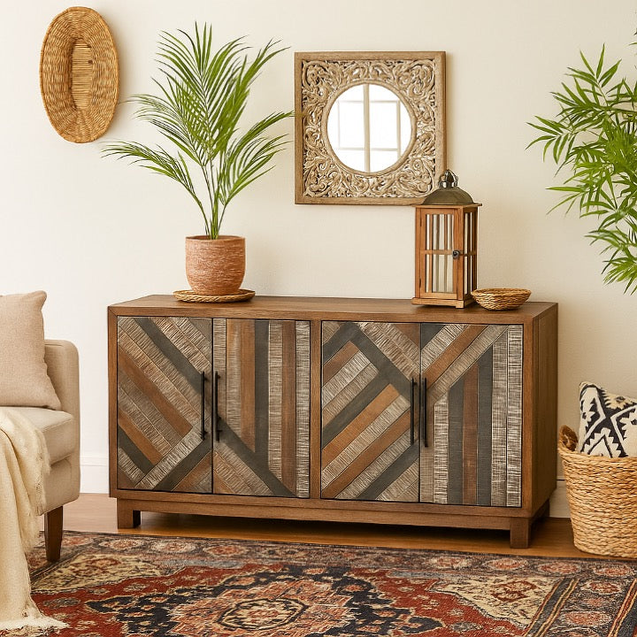 Ricke Hand Carved Wooden Buffet