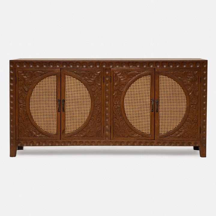 Roy Hand Carved Wooden Sideboard