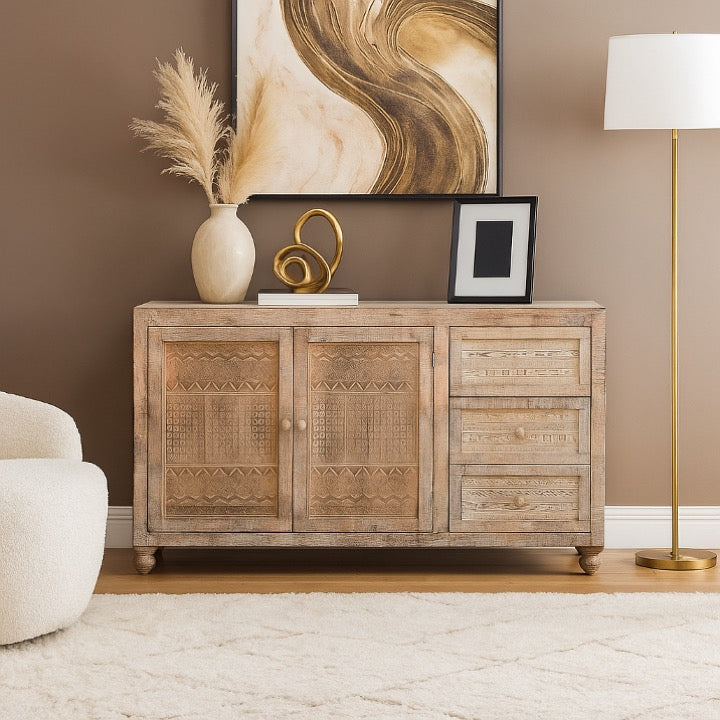 Euan Carved Wooden Buffet