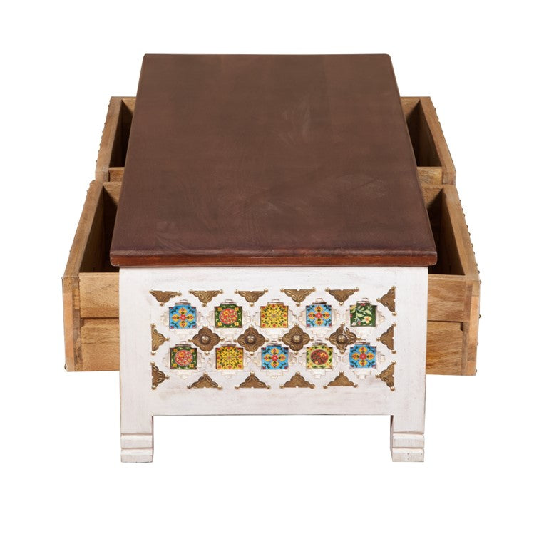 Kashvi Carved Tile Coffee Table