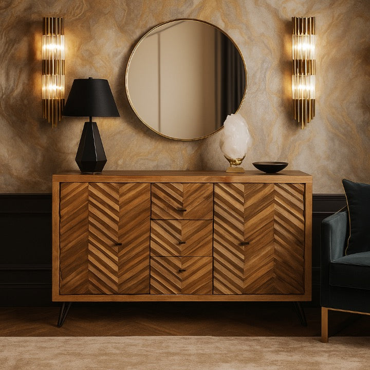 Ursula Carved Wooden Sideboard