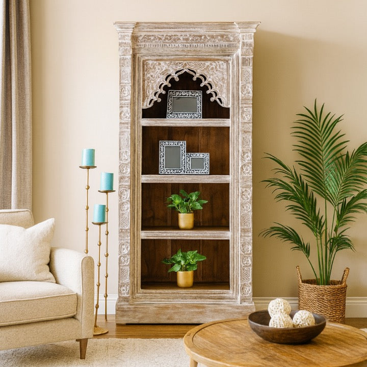 Evan Carved Bookshelf
