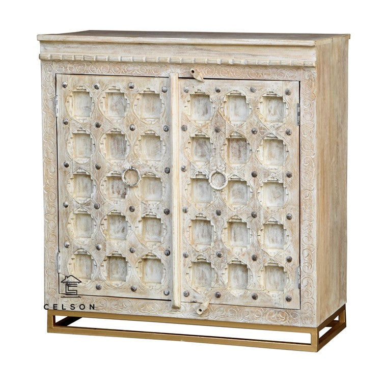 Emma Carved Wooden Cabinet