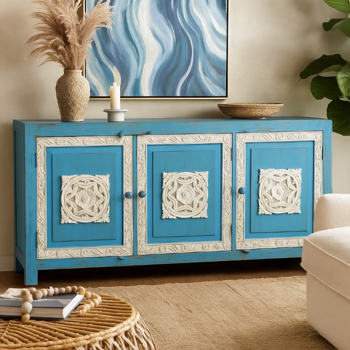 Hari Hand Carved Wooden Sideboard