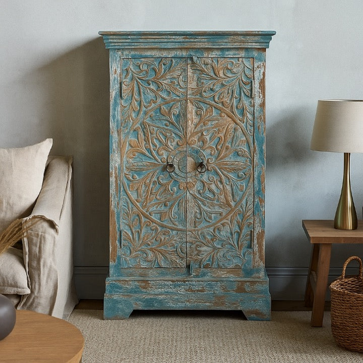Megha Hand Carved Cabinet