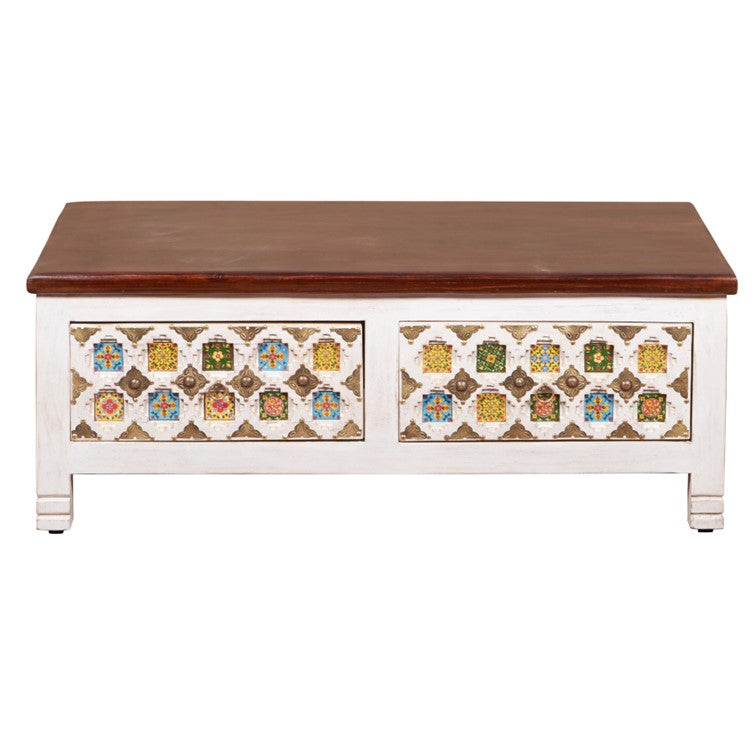 Kashvi Carved Tile Coffee Table